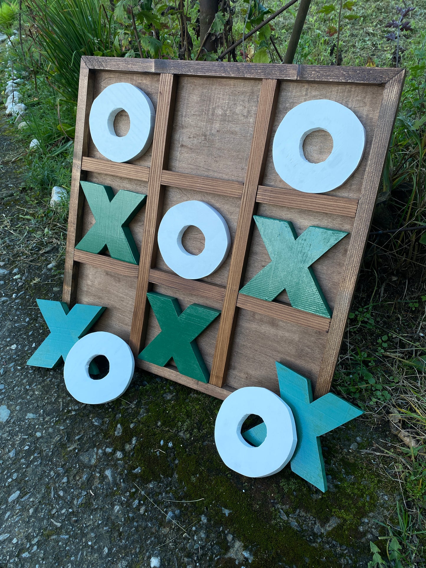 Joc din lemn XXL X și 0- Cadou original personalizat