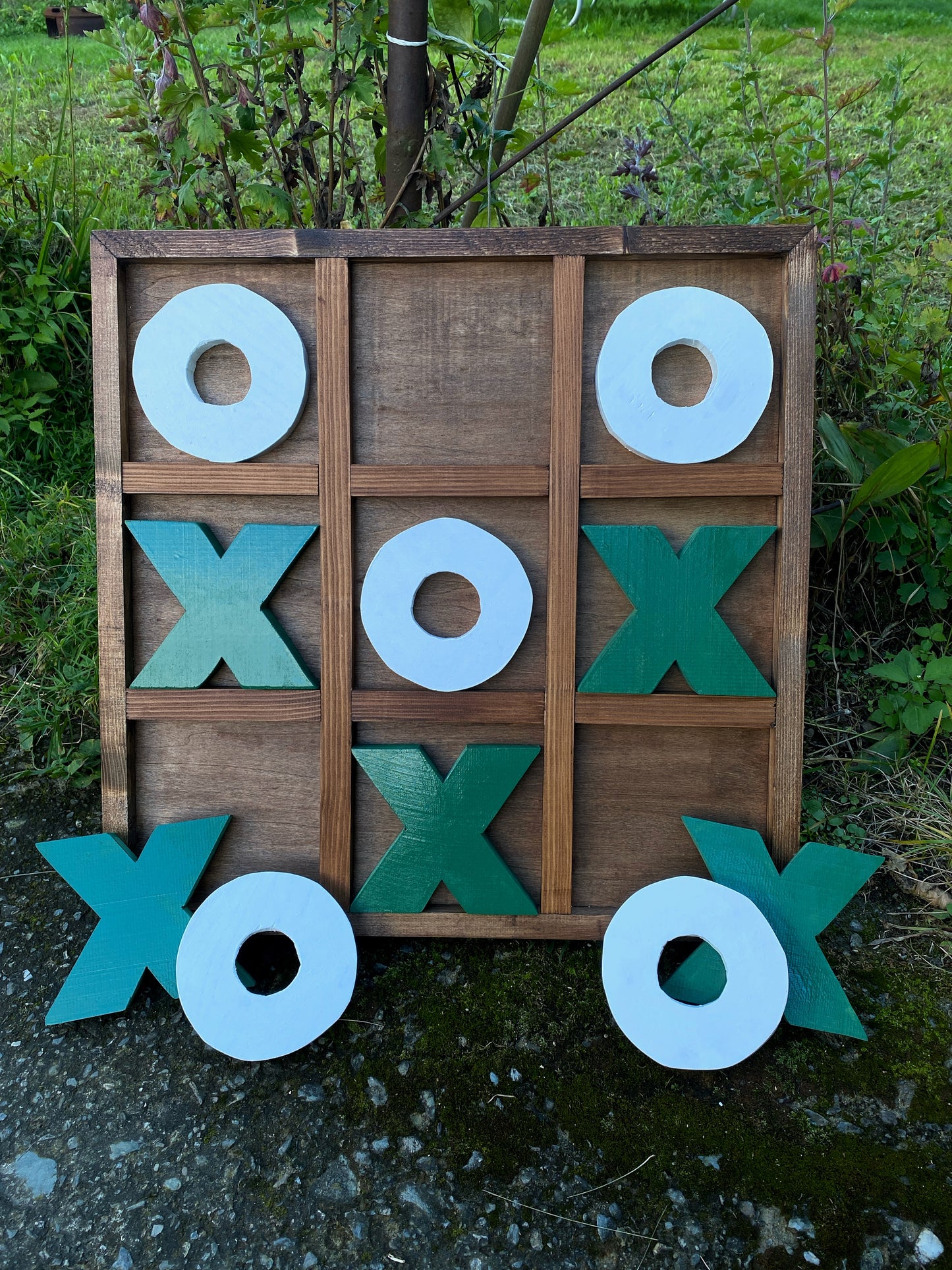 Joc din lemn XXL X și 0- Cadou original personalizat